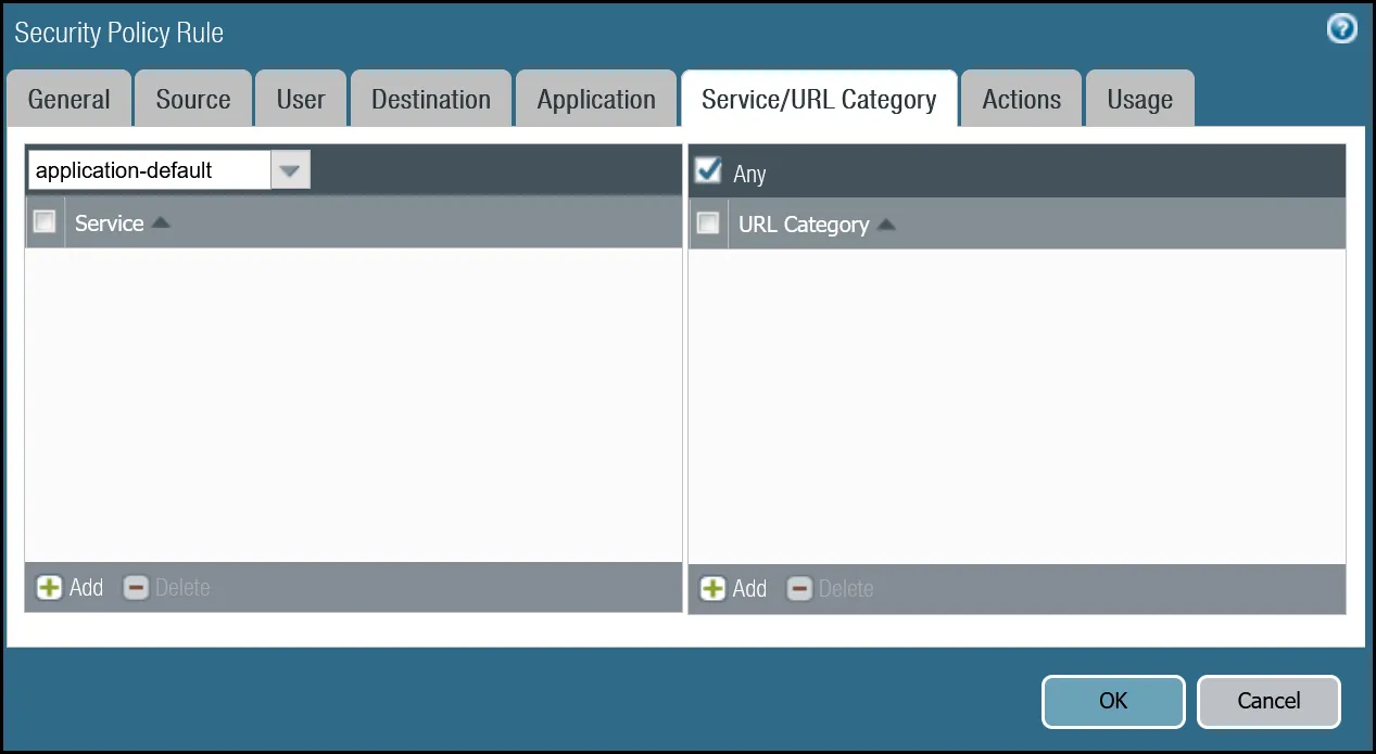 Trust to Cloudflare WAN - Services/URL Categories