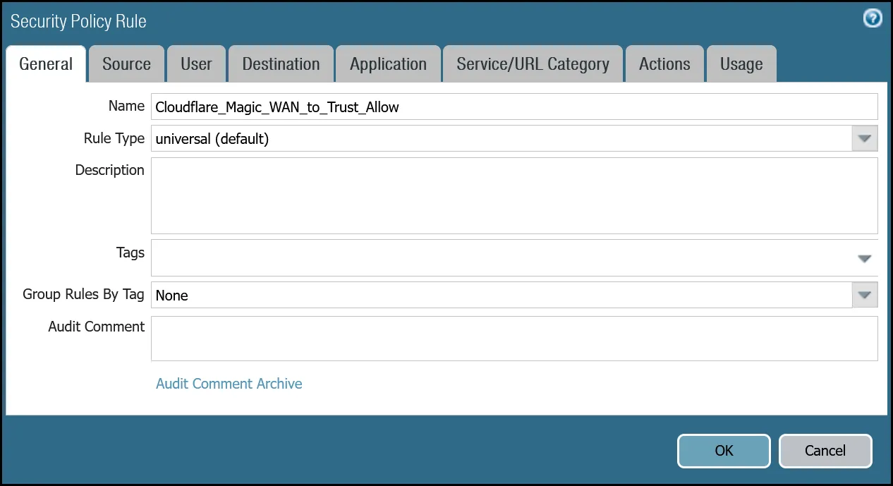 Cloudflare WAN to Trust - General