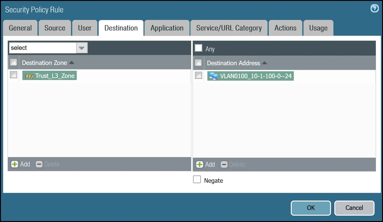 Cloudflare WAN to Trust - Destination