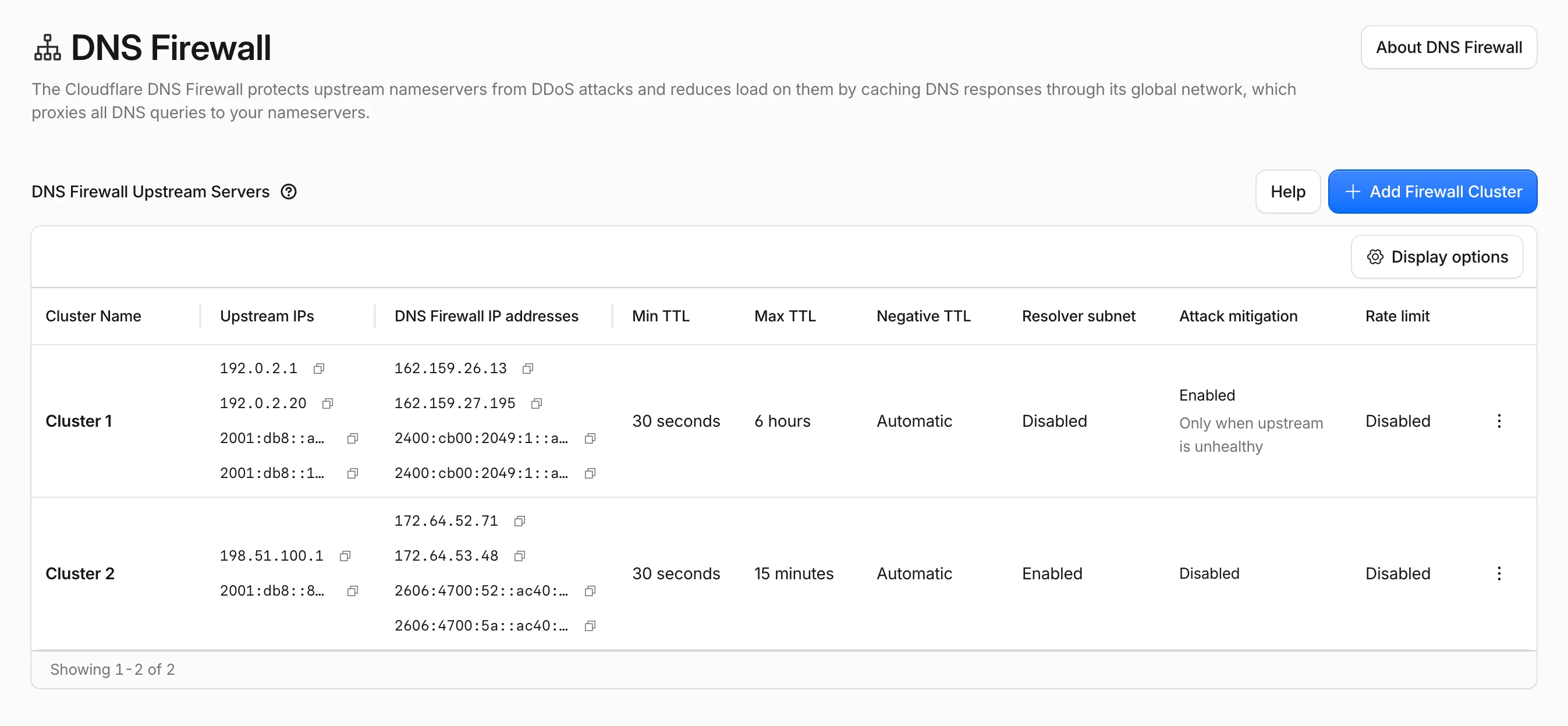 New DNS Firewall UX