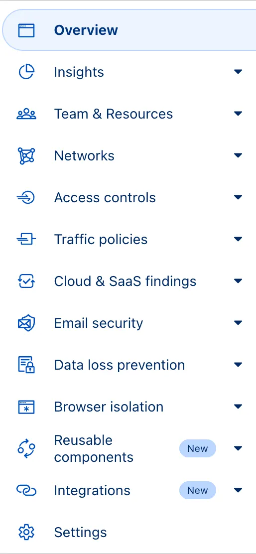 New Cloudflare One Navigation