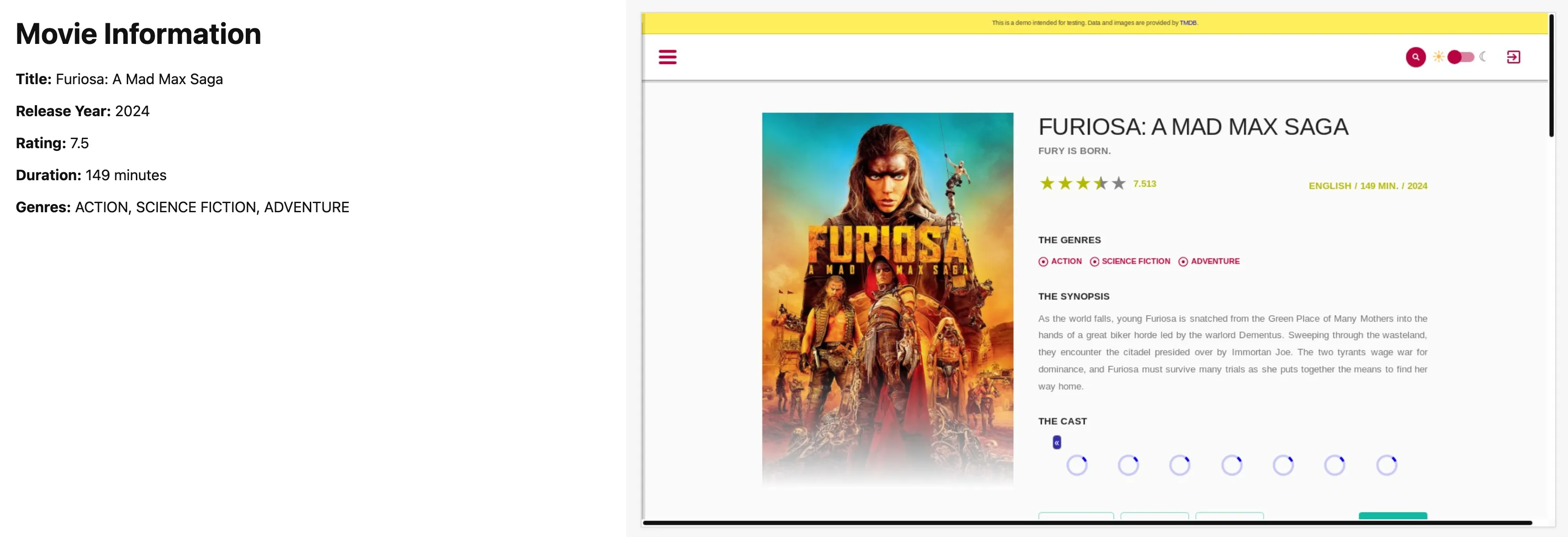 Stagehand example result